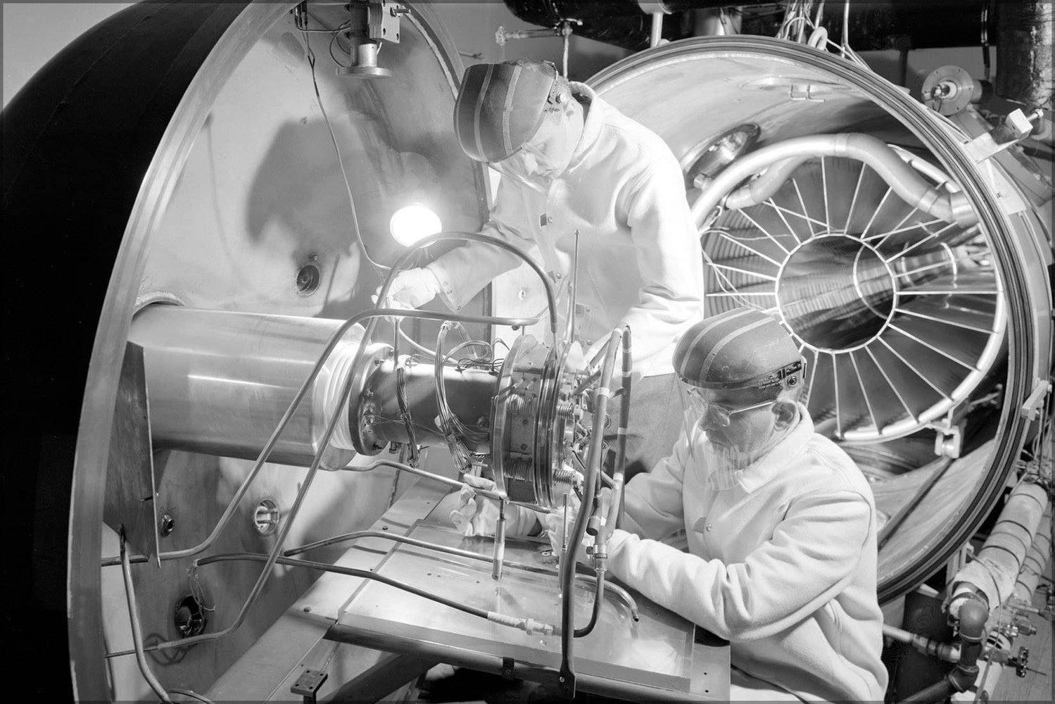 Poster, Many Sizes Available; Ion Engine Being Installed In High Vacuum Tank Gpn 2000 000597