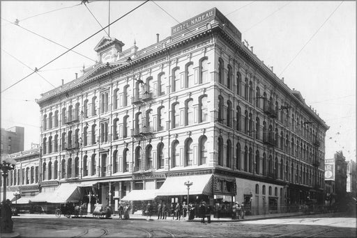 Poster, Many Sizes Available; Exterior View Of The Nadeau Hotel On Spring Street And First Street, Los Angeles, Ca.1905 (Chs-5290A)