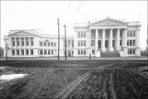 Poster, Many Sizes Available; Exterior View Of The Polytechnic High School On Washington Street, Los Angeles, Ca.1898-1905 (Chs-2064)