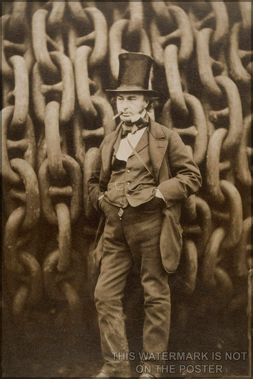 Poster, Many Sizes Available; Isambard Kingdom Brunel By The Launching Chains Of The Great Eastern