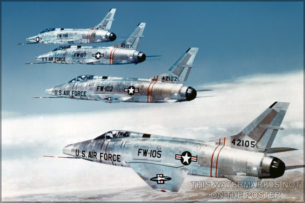 Poster, Many Sizes Available; F-100 Super Sabre P1 - Copy