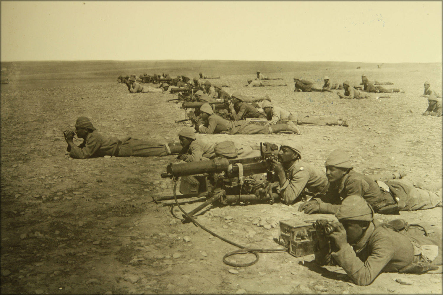 Poster, Many Sizes Available; Israel In World War I Ottomans Soldiers With Machine Gun H Op 039