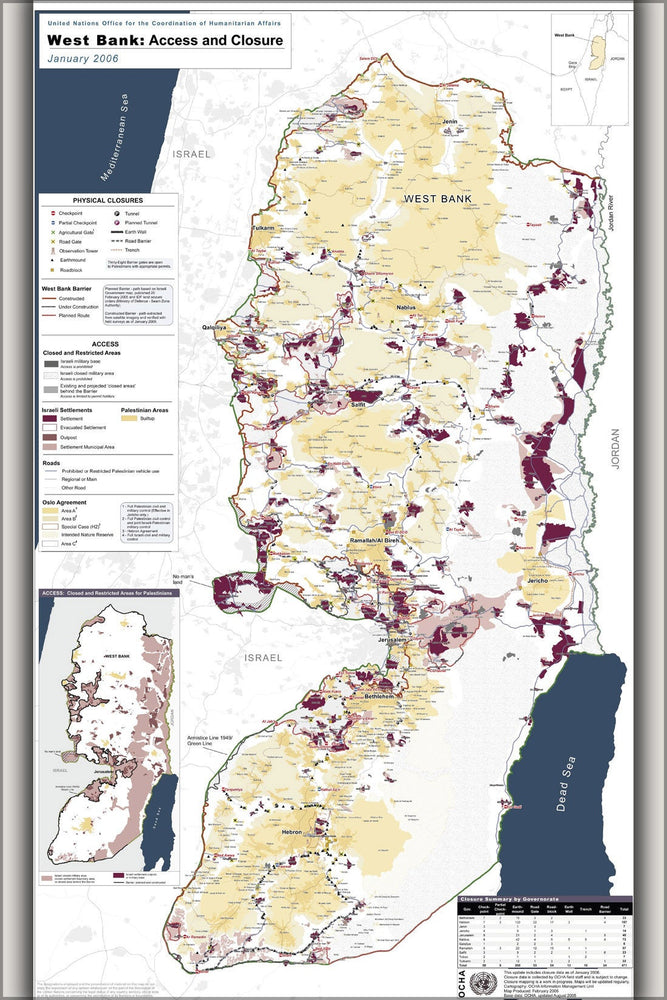 Poster, Many Sizes Available; Israeli Settlements On The West Bank, Israel, January 2006