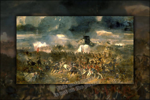 Poster, Many Sizes Available; Battle Of Waterloo ClÃ©ment-Auguste Andrieux&#39;S 1852 The Battle Of Waterloo