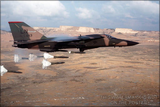 Poster, Many Sizes Available; F-111 Aardvark Dropping Mark 82 High-Drag Bombs