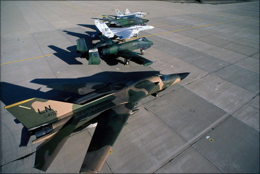 Poster, Many Sizes Available; F-111F A-10A Thunderbolt Ii F-15C Eagle F-4E F-16A F-5E 1987