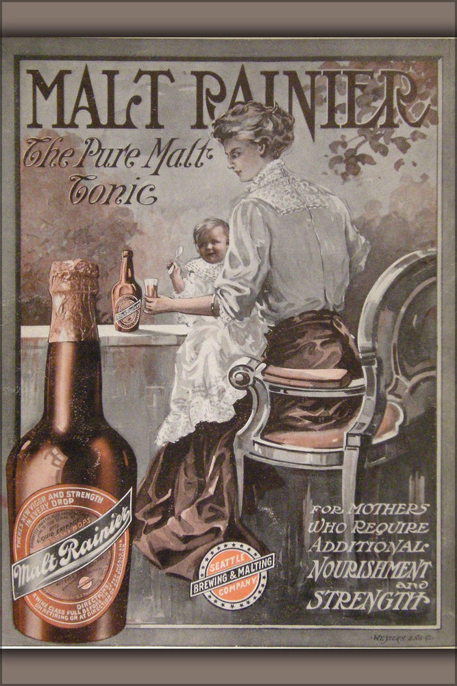 Poster, Many Sizes Available; Beer For Mothers C1909