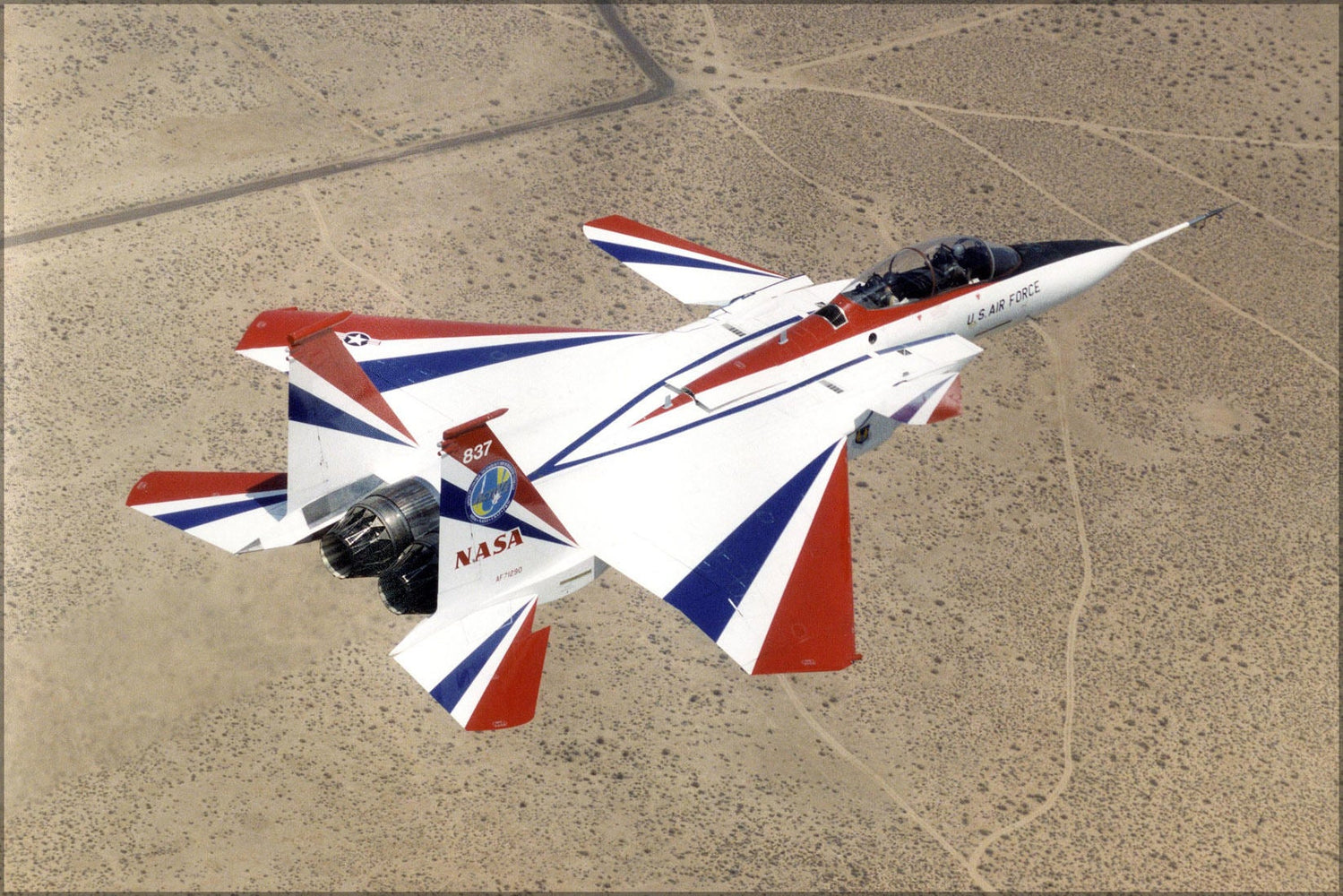 Poster, Many Sizes Available; F-15 Active Strike Eagle In Flight Over The Mojave Desert