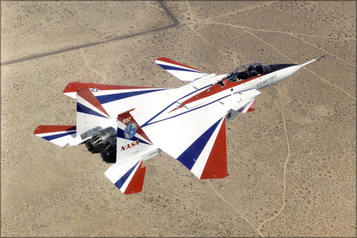 Poster, Many Sizes Available; F-15 Active Strike Eagle In Flight Over The Mojave Desert