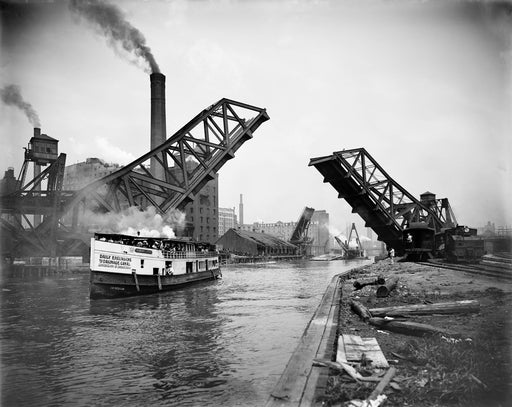 Poster, Many Sizes Available; 12Th Street Bascule Bridge, Chicago, Illinois, Ca. 1905