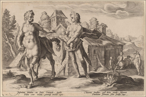 Poster, Many Sizes Available; 1590. Apollo Entrusting Chiron With The Education Of Aescalapius Etching Washington Dc, Nga