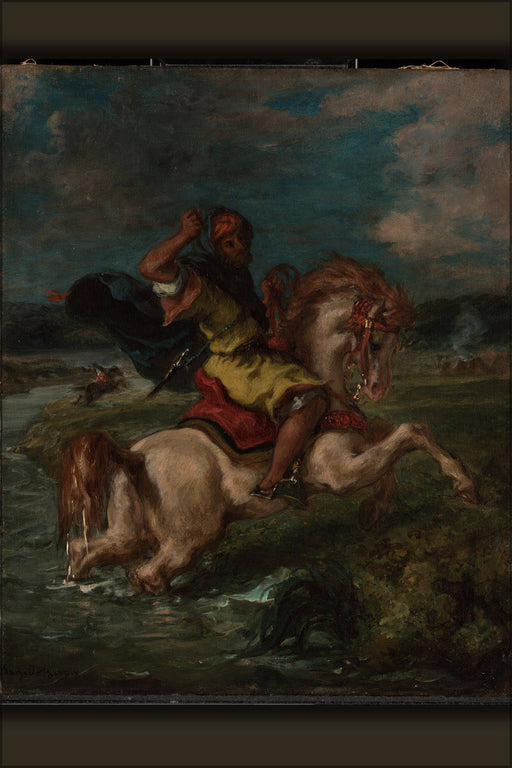 Poster, Many Sizes Available; Moroccan Horseman Crossing A Ford By Eugene Delacroix 1850