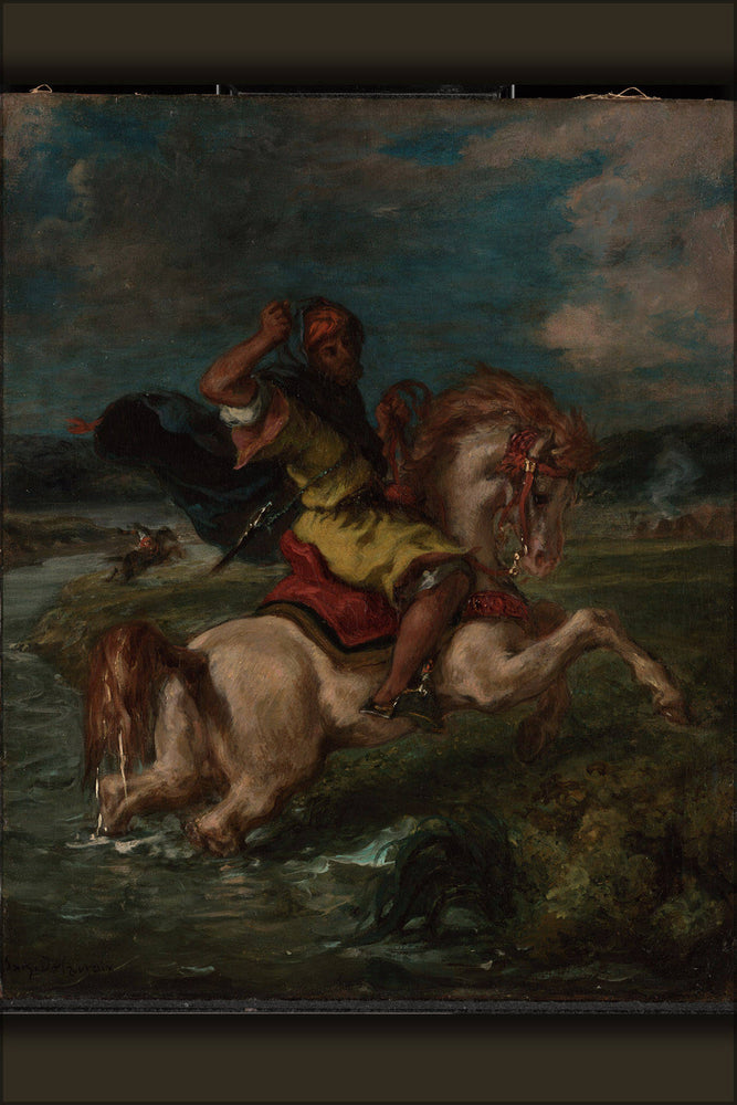Poster, Many Sizes Available; Moroccan Horseman Crossing A Ford By Eugene Delacroix 1850
