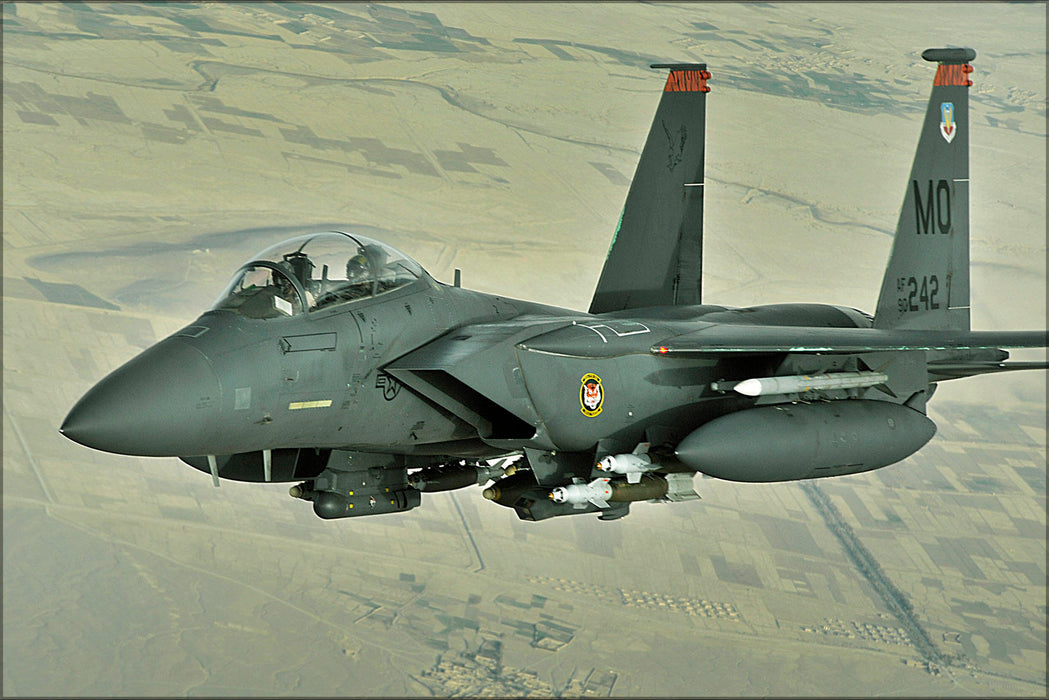 Poster, Many Sizes Available; F-15E Strike Eagle Conducts A Mission Over Afghanistan P2