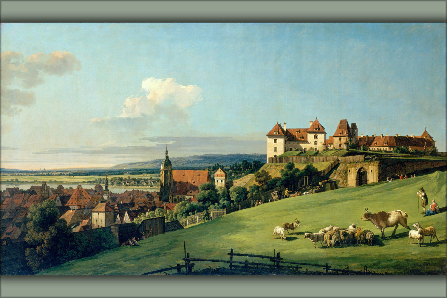 Poster, Many Sizes Available; Bernardo Bellotto, View Of Pirna From The Sonnenstein Castle, C. 1750