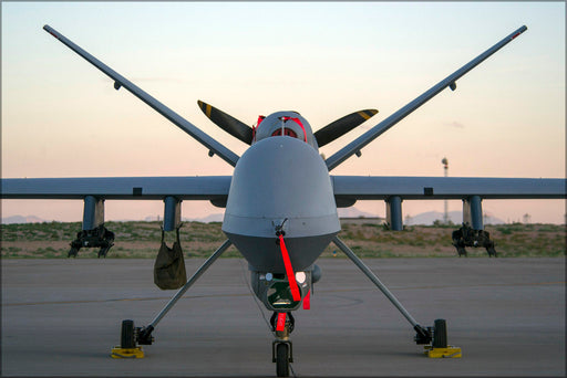 Poster, Many Sizes Available; Mq-9 Reaper On Flight Line Of Holloman Air Force Base Uav