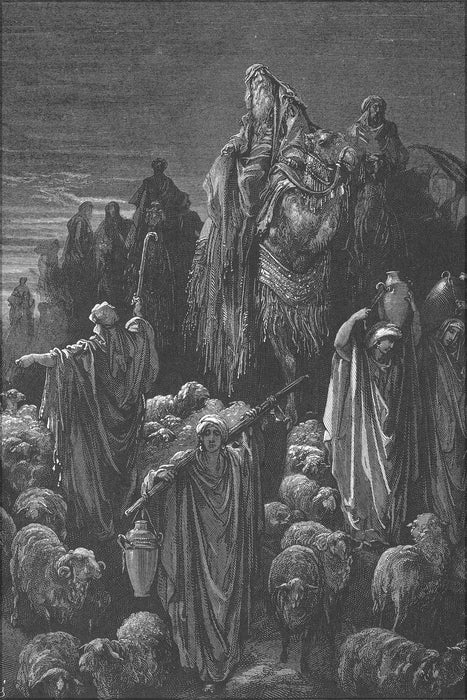 Poster, Many Sizes Available; Jacob Goes To Egypt From Gustave Dore English Bible 1866