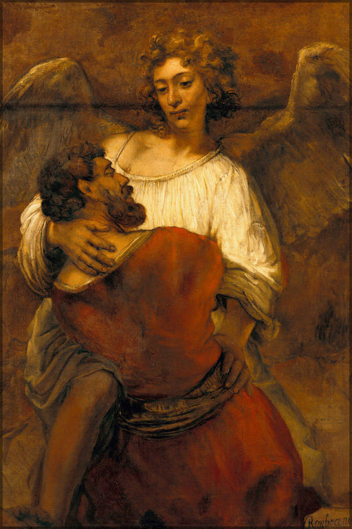 Poster, Many Sizes Available; Jacob Wrestling With The Angel By Rembrandt