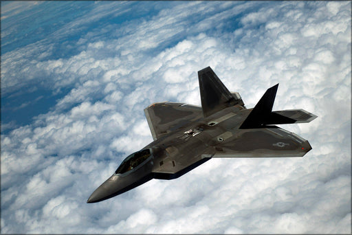 Poster, Many Sizes Available; F-22A Raptor 199Th Fighter Squadron, Hawaii Air National Guard