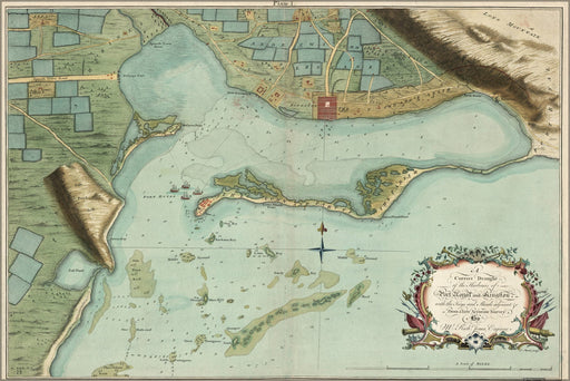 Poster, Many Sizes Available; Map Of Port Royal & Kingston Jamaica 1756