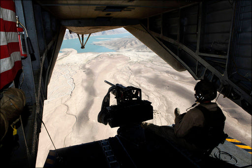 Poster, Many Sizes Available; Ramp Gunner Ch-53E Super Stallion Helicopter Afghanistan 2013