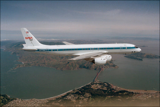 Poster, Many Sizes Available; Nasa Douglas Dc 8 Over San Francisco #031215