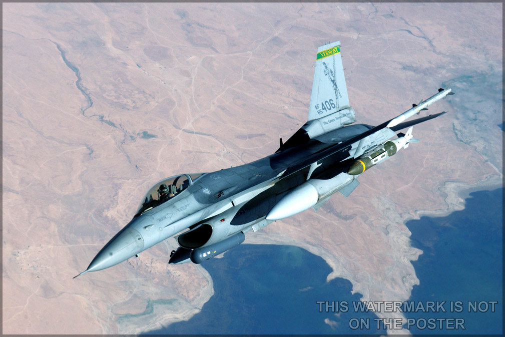 Poster, Many Sizes Available; F-16 Fighting Falcon Usaf F-16Cj. A Gbu-31 Jdam And Litening Ii Targetting Pod Are Visible