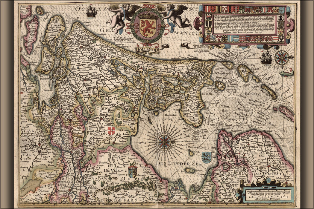 Poster, Many Sizes Available; Map Of Holland 1622