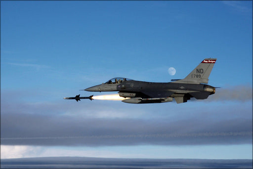 Poster, Many Sizes Available; F-16A Fighting Falcon North Dakota Air National Guard