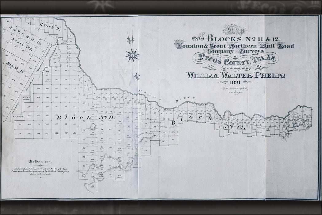 Poster, Many Sizes Available; Map Of Houston Northern Railroad Texas 1891 East