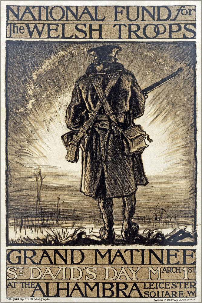 Poster, Many Sizes Available; National Fund For Welsh Troops2 1915 Wwi