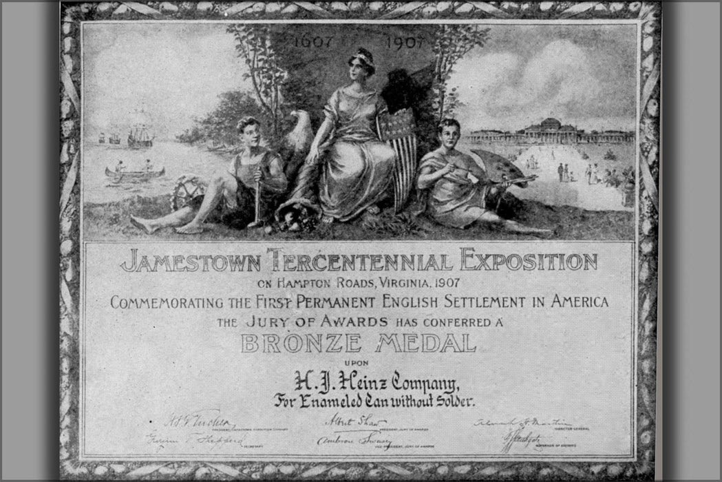 Poster, Many Sizes Available; Jamestown Exposition Bronze Medal For Heinz