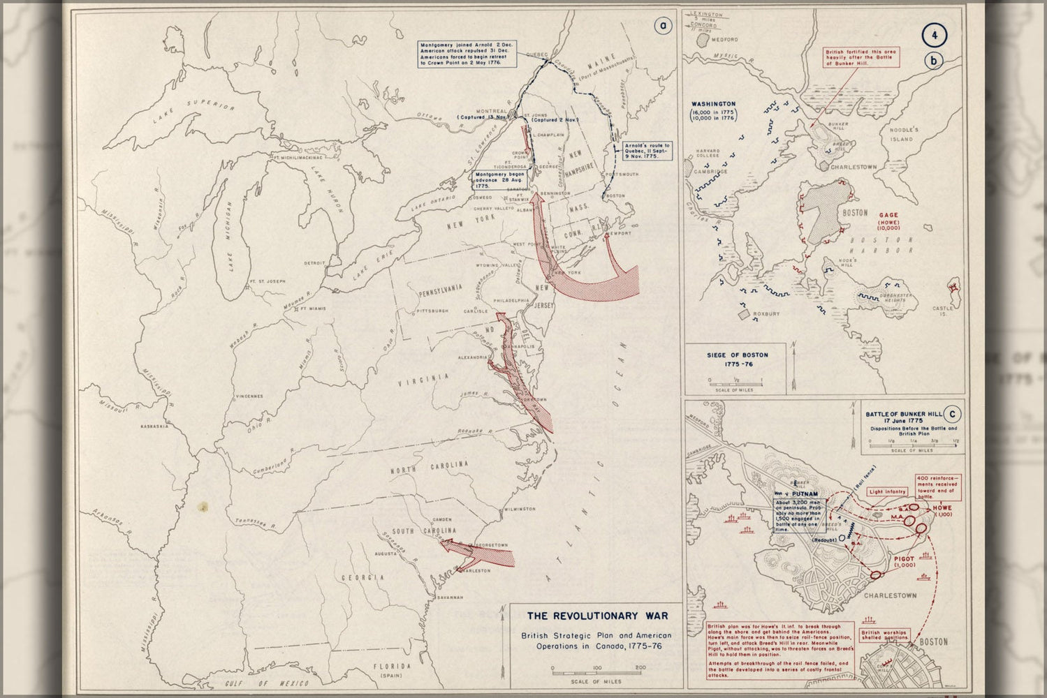 Poster, Many Sizes Available; Revolutionary War Map Boston, 1775-1776