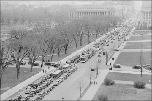 Poster, Many Sizes Available; Aerial View Of A Traffic Jam, 14Th Street And The Mall, Washington, D.C, 04 1937 Nara 513342