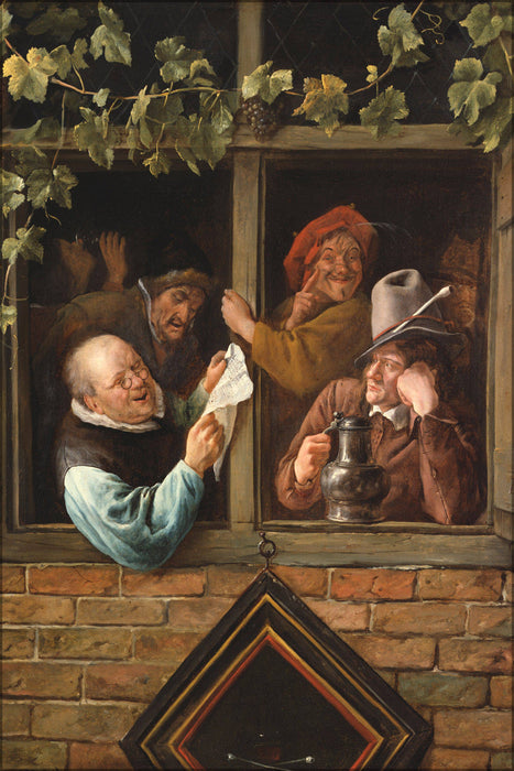 Poster, Many Sizes Available; Jan Steen, Dutch Active Leiden, Haarlem, And The Hague Rhetoricians At A Window