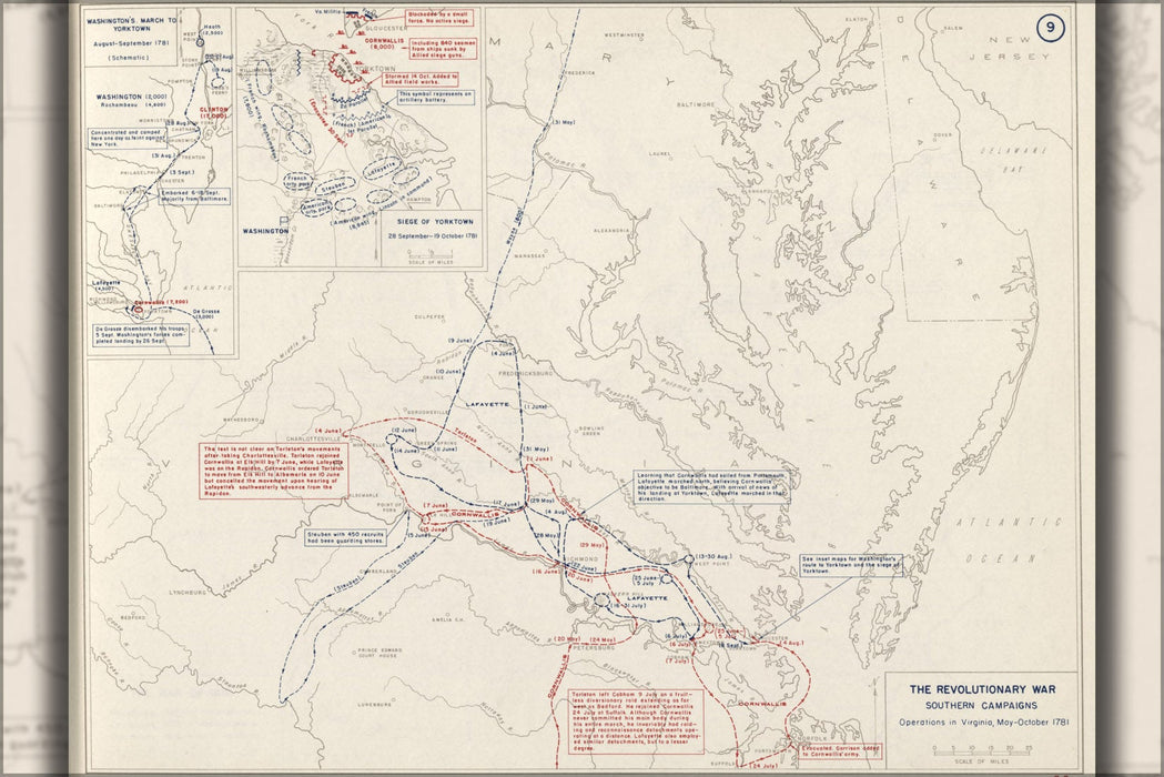 Poster, Many Sizes Available; Revolutionary War Map Virginia, 1778-1781