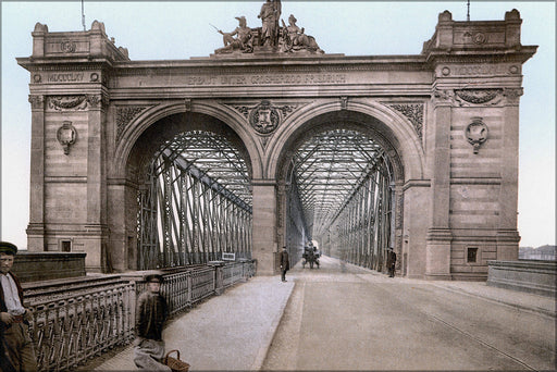 Poster, Many Sizes Available; Rhine Bridge, Mannheim, Baden, Germany 1890 Photochrom