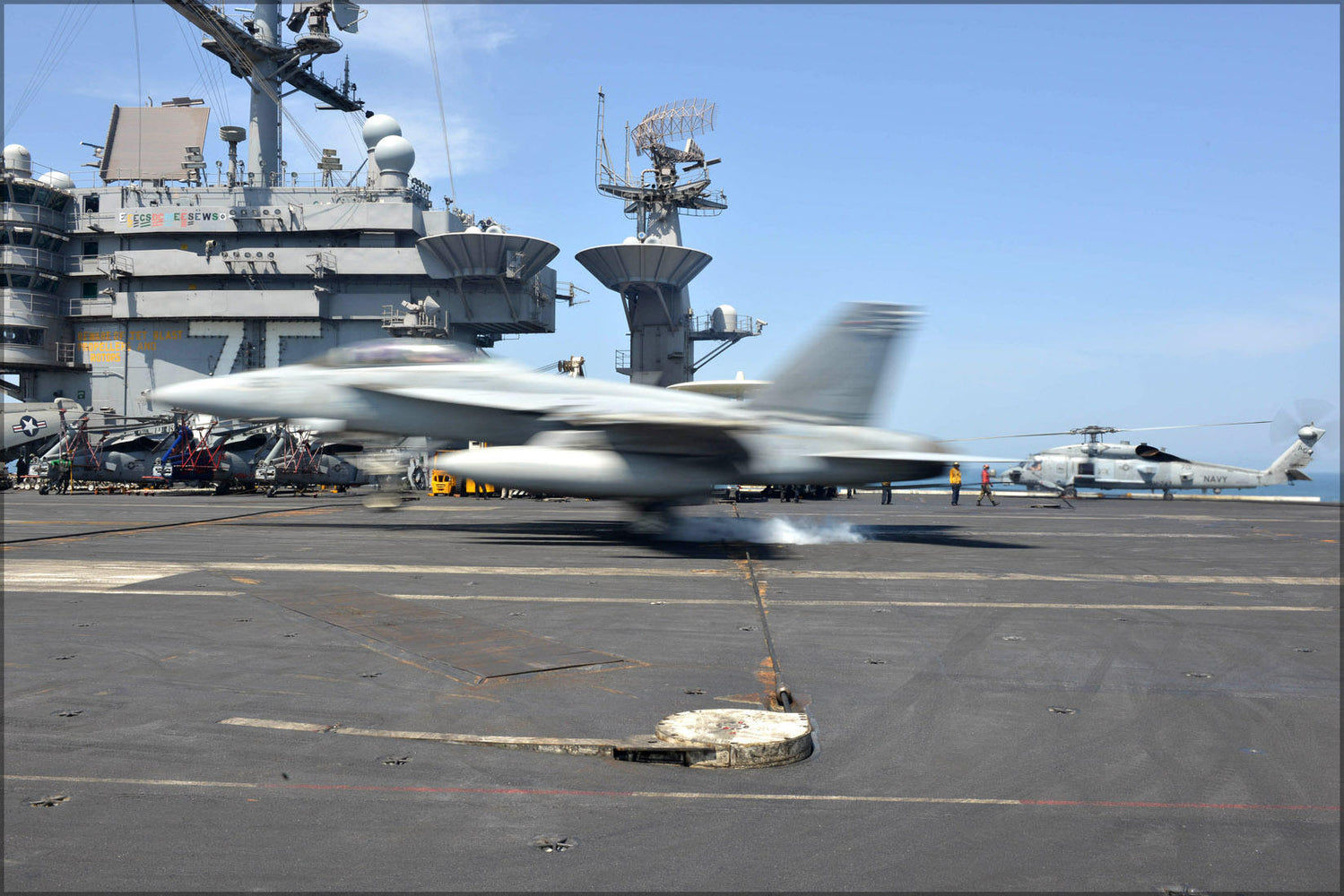 Poster, Many Sizes Available; Navy Fa-18C Hornet F-18 (Vmfa) 312 Uss Harry S. Truman