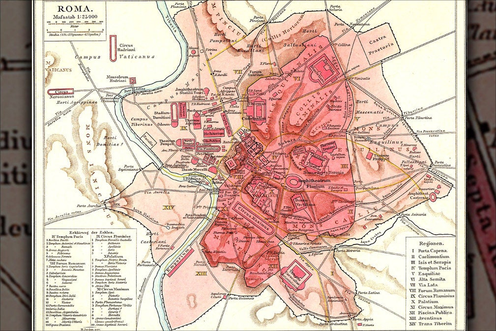 Poster, Many Sizes Available; Map Of Rome During Antiquity