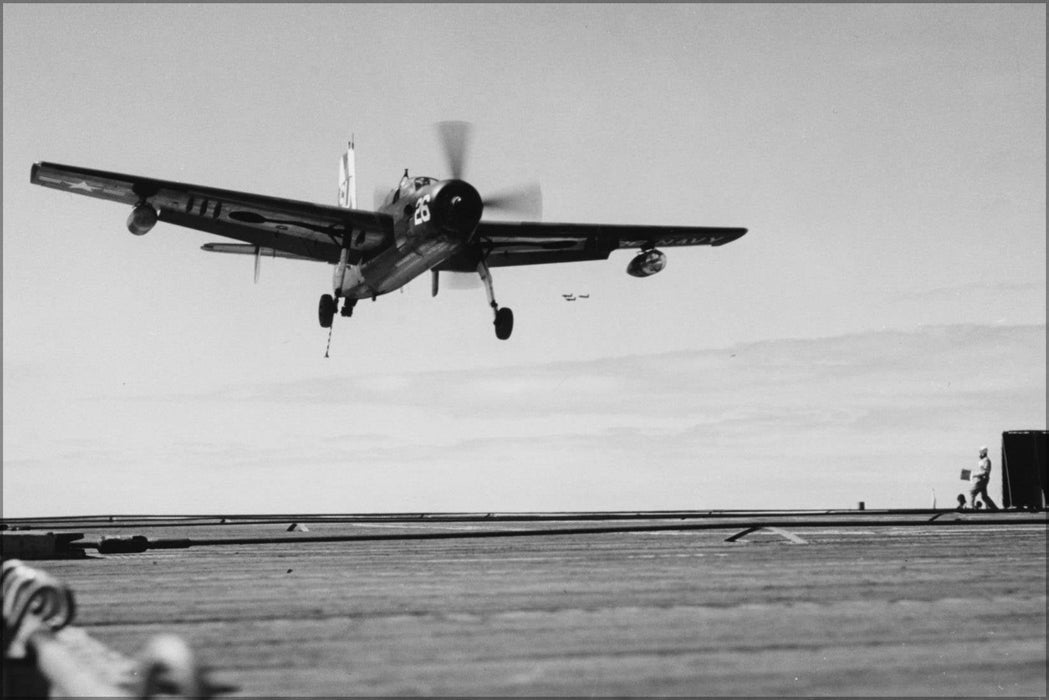 Poster, Many Sizes Available; Navy Grumman Af-2S Guardian (Vs-37) Uss Badoeng Strait 1954