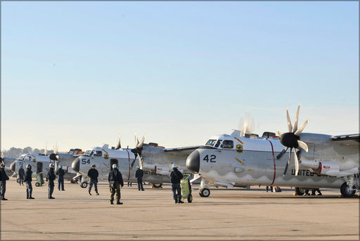 Poster, Many Sizes Available; Navy Grumman C-2A Greyhound Vrc-40 Rawhides