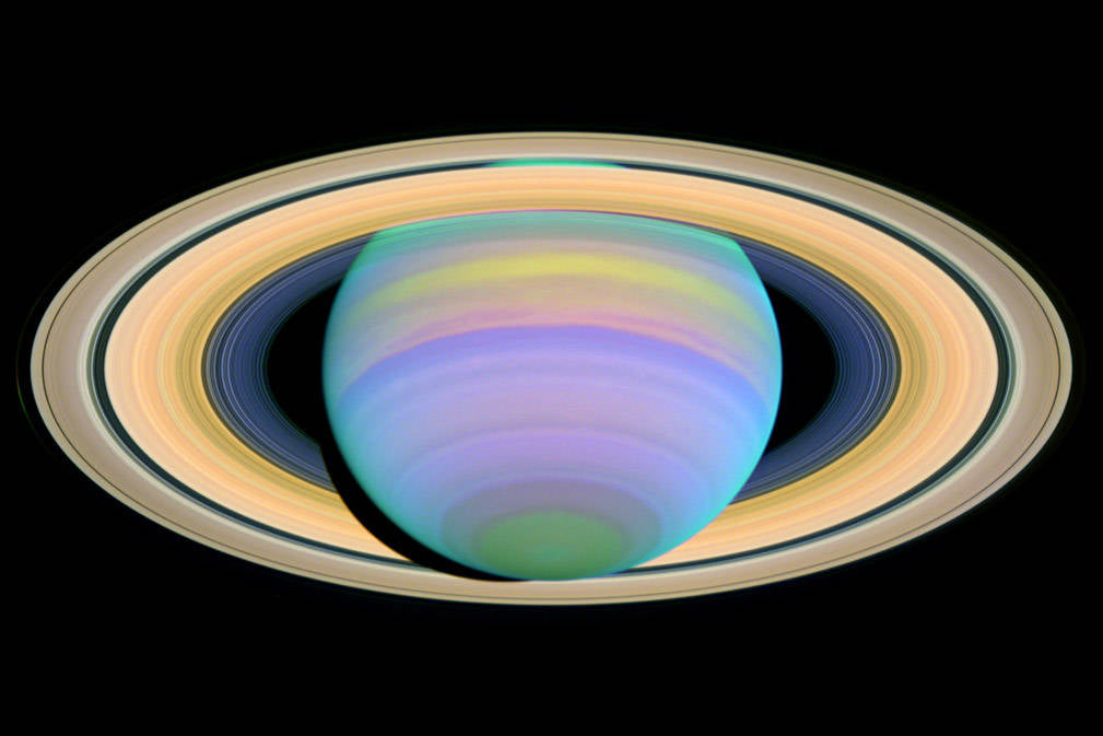 Poster, Many Sizes Available; Rings Of Saturn In Ultraviolet Light Hst