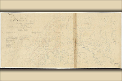 Poster, Many Sizes Available; Map Of Royal Land Companys Railroad Virginia 1870