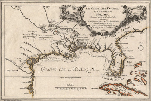 Poster, Many Sizes Available; Map Of Indian Villages 1683 In French P2