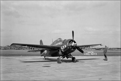 Poster, Many Sizes Available; Navy Grumman General Motors Fm-2 Wildcat Langley 1945