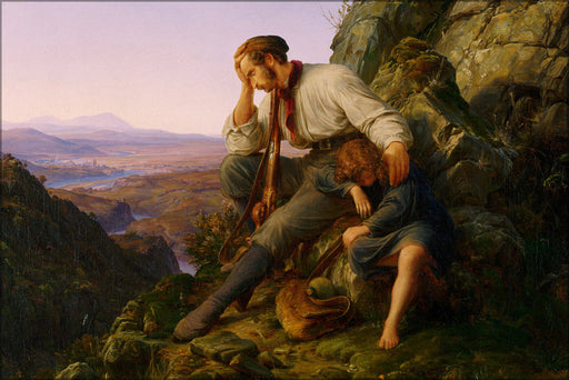 Poster, Many Sizes Available; Robber And His Child By Karl Friedrich Lessing 1832