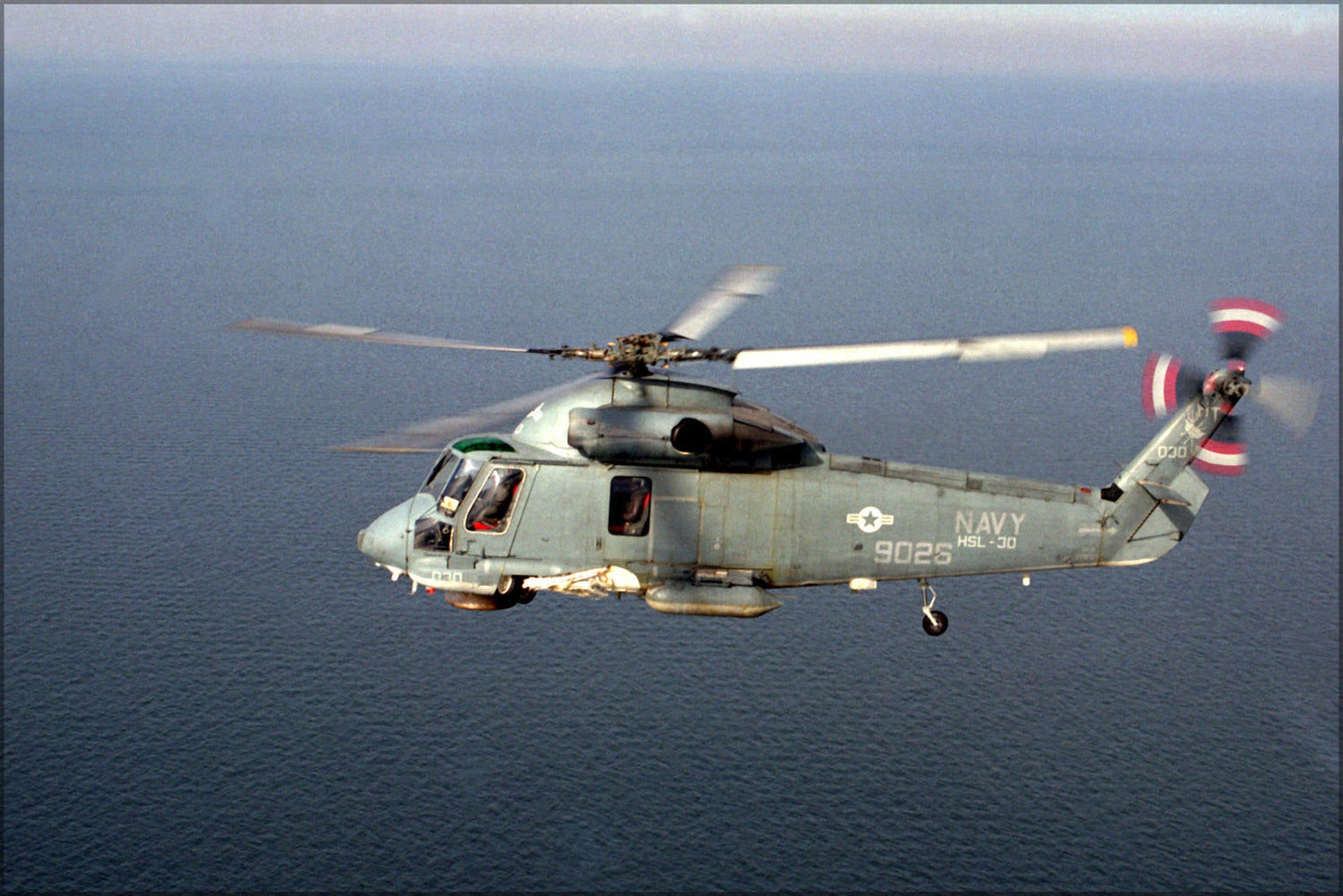 Poster, Many Sizes Available; Navy Kaman Sh-2F Seasprite Helicopter (Hsl-30) 1986