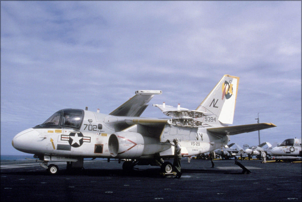 Poster, Many Sizes Available; Navy Lockheed S-3A Viking  Uss Carl Vinson (Cvn-70)  1985