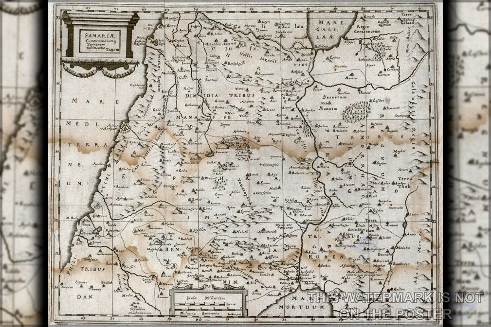 Poster, Many Sizes Available; Map Of Samaria 1655