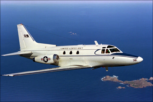 Poster, Many Sizes Available; Navy North American Ct-39E Sabreliner, Vr-30 In Flight 1980